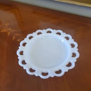 VINTAGE MILK GLASS 8" Plate
